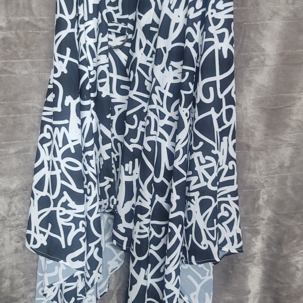 New York & Company Asymmetrical Black and White Skirt
